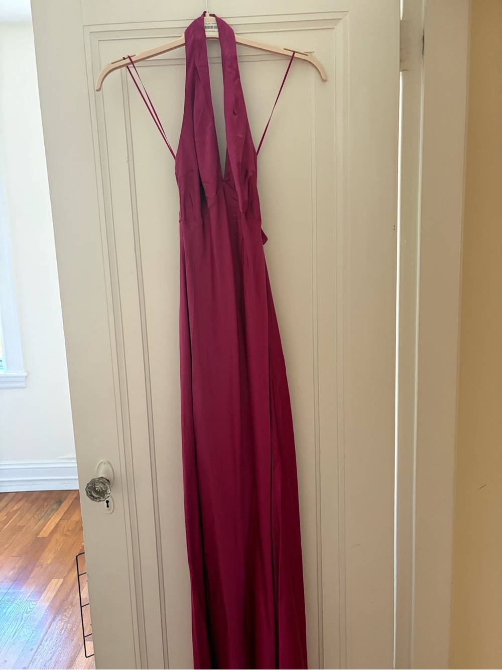NWT Reformation Daniele Silk Dress in Hibiscus - Picture 4 of 6